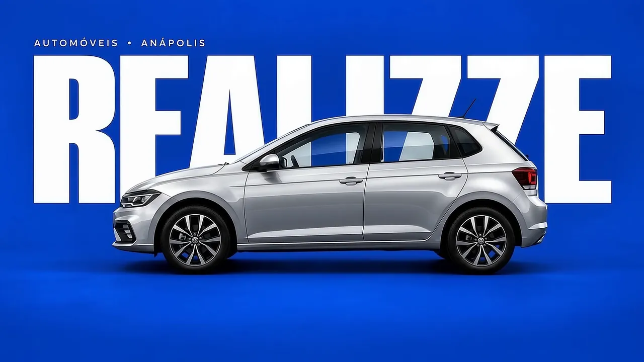 Realizze Automóveis Anápolis - Veículo em estúdio azul